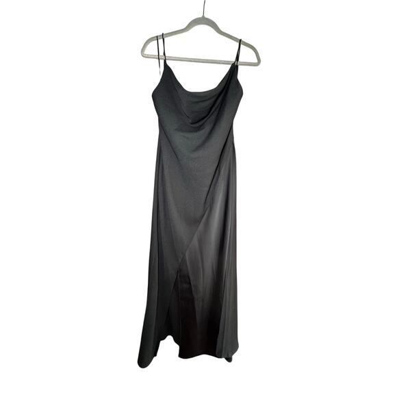 Cushnie for Target Black Slip Midi Dress Size 12 Cowl Neck Satin Panel NWT - Picture 1 of 3